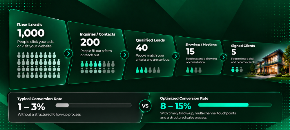 A lead-to-client funnel